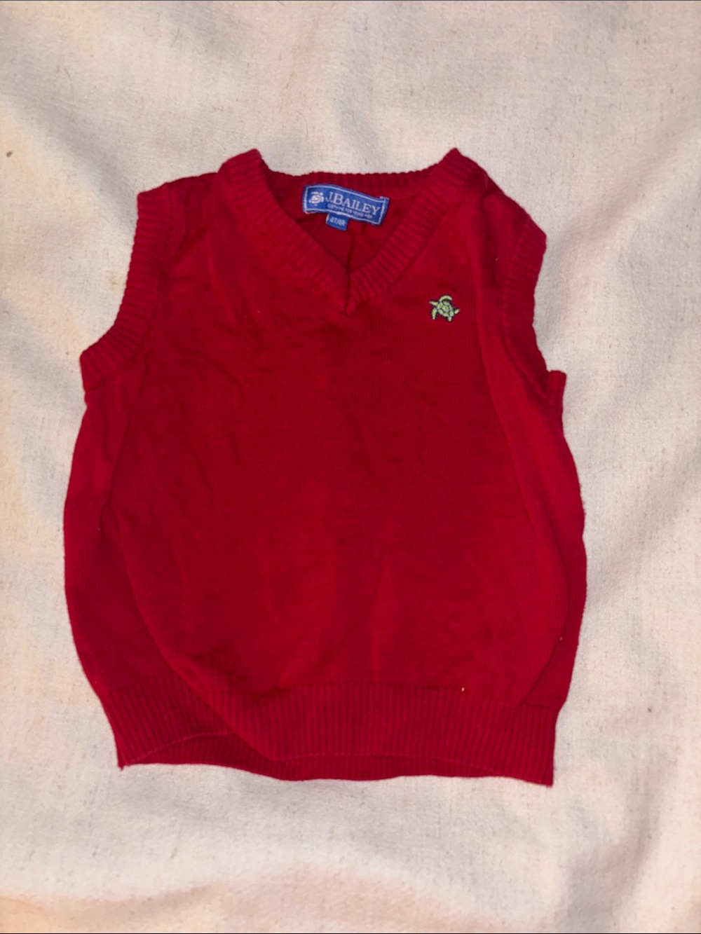 J. Bailey Boys' Red V-Neck Sweater Vest